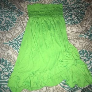 Strapless swim cover dress